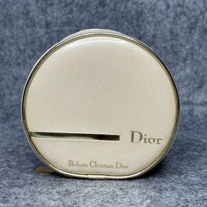 Vintage Christian Dior Parfums Cream Round Cosmetic Small‎ Case
